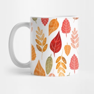 Painted Autumn Leaves Pattern Mug